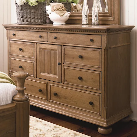 Door Dresser with 9 Drawers